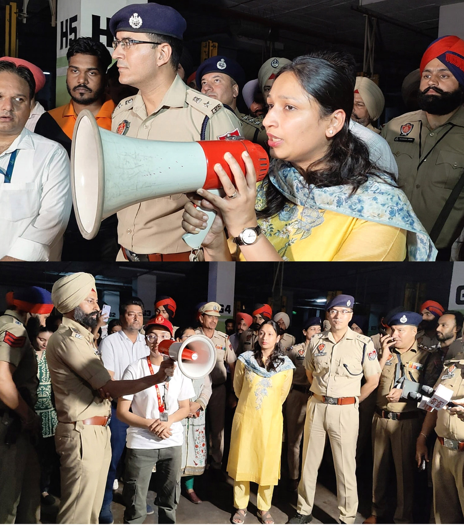 DC and SSP Monitors the Mock Drill Conducted at Bestech Mall Mohali 